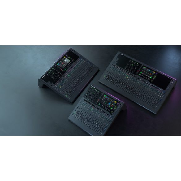 Allen&Heath QU-6 digitális keverőpult 24+1 Fader, 24mikrofon bemenettel lokálisan, 38 processzálható csatorna, 12 sztereó Mix + 4 mátrix + LR kimenet, 6 sztereó FX Processzor, SLINK Port