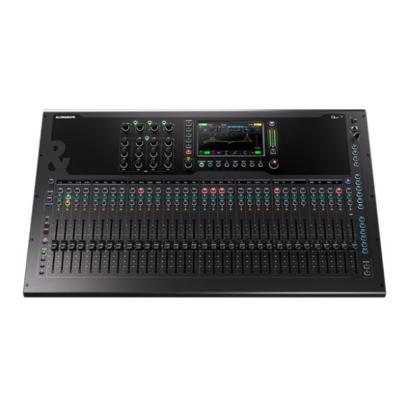 Allen&Heath QU-7D digitális keverőpult 16x16 DANTE porttal,32+1 Fader, 32mikrofon bemenettel lokálisan, 38 processzálható csatorna, 12 sztereó Mix + 4 mátrix + LR kimenet, 6 sztereó FX Processzor, SLINK Port