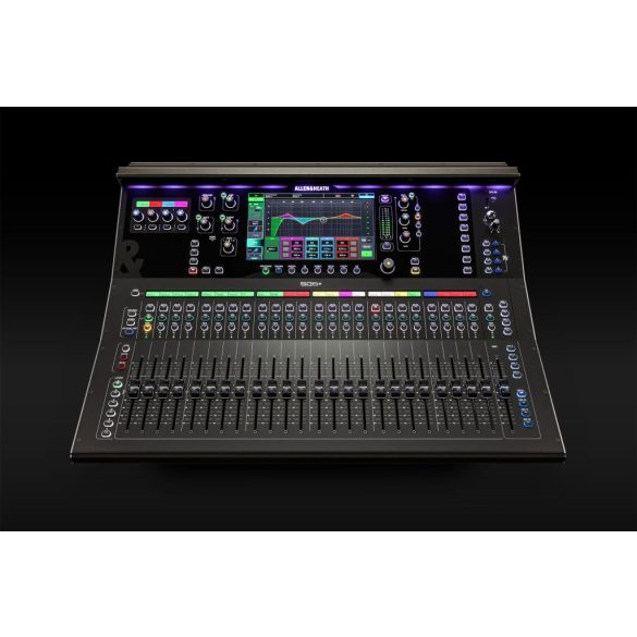 Allen&Heath SQ-6+ digitális keverőpult 4UltraFX Engine, 9" színes érintésérzékeny érintőkijelző, 48 processzálható csatorna, 24mikrofon bemenettel lokálisan, 12 sztereó Mix + LR kimenet