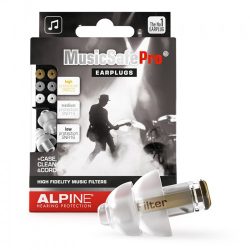   Alpine MusicSafe Pro - Szűrős füldugó zenészeknek, DJ-knek átlátszó