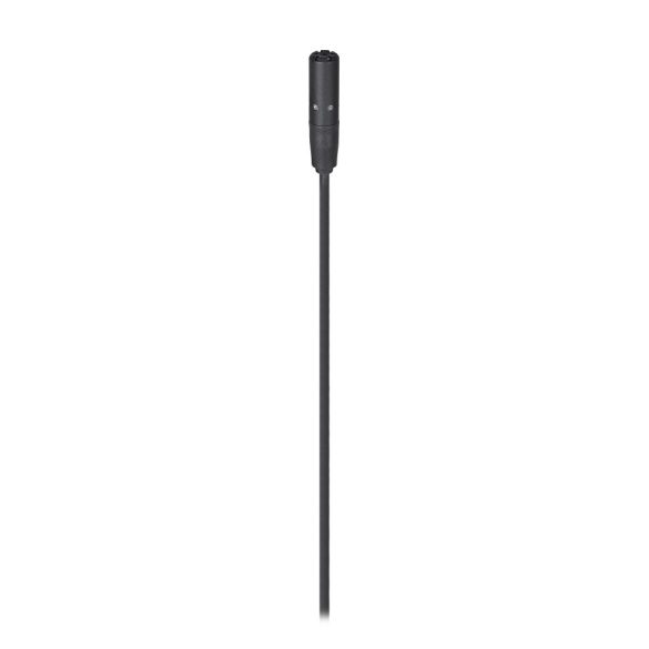 Audio-Technica BP898cW, szubminiatűr kardioid karakterisztikás klipsz mikrofon, fekete, Audio-Technica HRS csatlakozóval