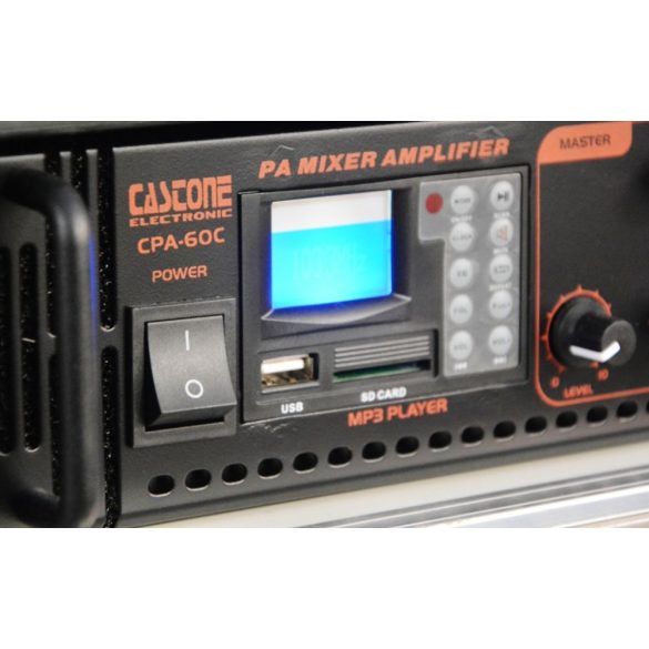 Castone CPA-60C 60W-os 100V-os keverő erősítő MP3 lejátszóval, rádió tunerrel, Bluetooth