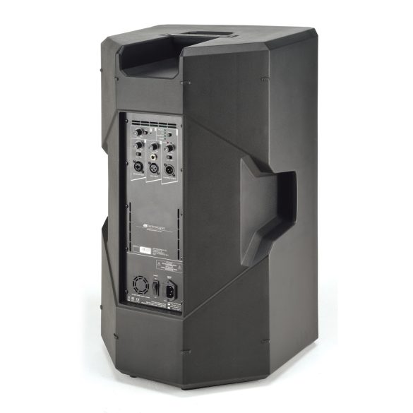 dB Technologies KL 15 két utas aktív, műanyag hangdoboz, beépített erősítővel, Bluetooth kapcsolattal 800W, 1x15" + 1x1,3" hangszóróval,  3 bemenettel