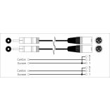 Garry P2RCA2XLRPA2 PROFI dupla jelkábel 2xRCA - 2xXLR papa (aszimmetrikus) 2m