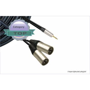 Garry GY-P35J2XPA2 PROFI inzert kábel 3,5mm TRS (st JACK) -  2xXLRpapa (aszim.) 2m
