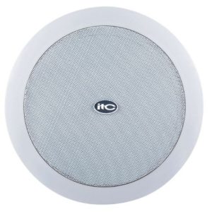 ITC T206A 6"+1,5" álmennyezeti hangszóró 1.25W, 2.5W, 5W, 10W/100V fém rács, ABS keret