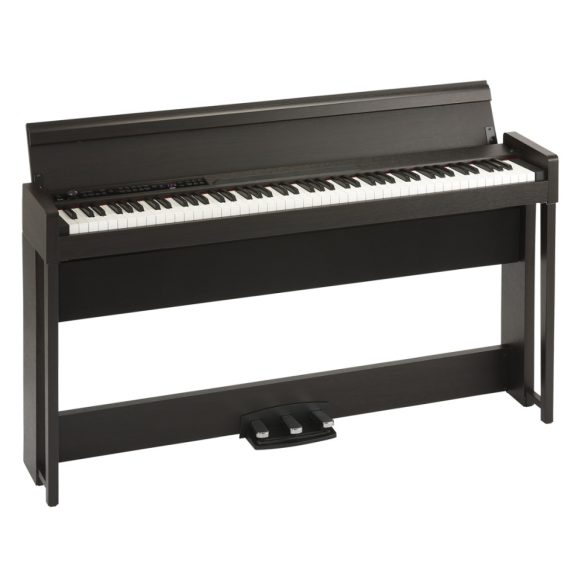 KORG C1AirBR digitális zongora, 88 RH3 billentyűzet, Bluetooth hanglejátszás, 3 pedál, barna