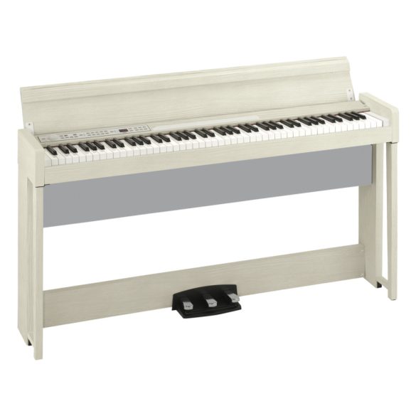 KORG C1AirWA digitális zongora, 88 RH3 billentyűzet, Bluetooth hanglejátszás, 3 pedál, fehér köris