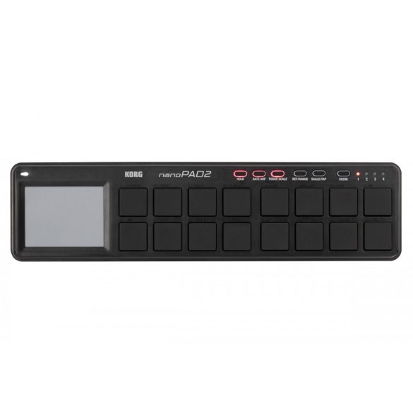 KORG NANOPAD2-BK, Kompakt, ütőpados, USB MIDI-vezérlő, fekete