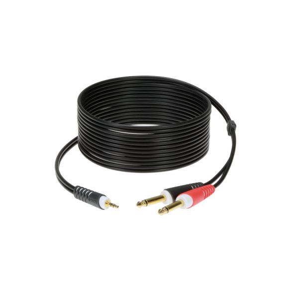 Klotz AY5-0300 3,5 Sztereó Jack – 2×6,3 Monó Jack kábel, 3m