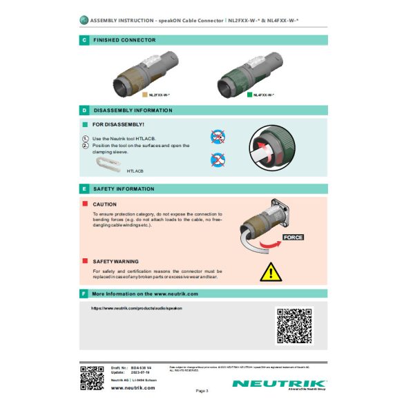 Neutrik HTLACB szerszám a powerCON TRUE1 TOP, FXX és a speakON FXX csatlakozók összeszereléshez