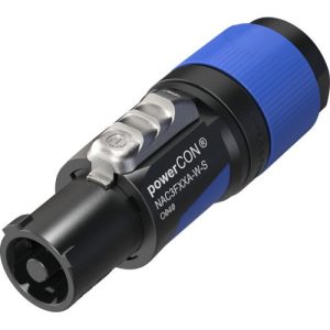 Neutrik NAC3FXXA powerCON lengő hálózati bemenet, kék, kis méret (6-12 mm)