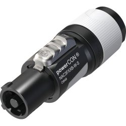  Neutrik NAC3FXXB powerCON lengő hálózati kimenet, szürke, kis méret (6-12 mm)