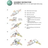 Neutrik NTP3RC 3,5-es sztereó jack dugó pipa alakú, fényes házzal