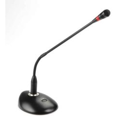   PROEL Gégecsöves mikrofon 45 cm hosszú, világító LED, talp 8m XLR kábel, kapcsoló, 48V vagy 2xAA
