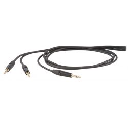   DIE HARD DHS540LU18 jelkábel, 1,8 m, 1x 6,3mm sztereó jack dugó - 2x 6,3mm mono jack dugó