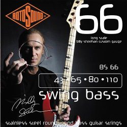   Rotosound BS66 basszusgitár húrkészlet, rozsdamentes acél, 43 65 80 110  BILLY SHEEHAN SET