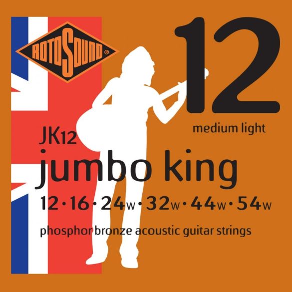 Rotosound JK12 akusztikus gitár húrkészlet, foszfor-bronz, 12 16 24 32 44 54
