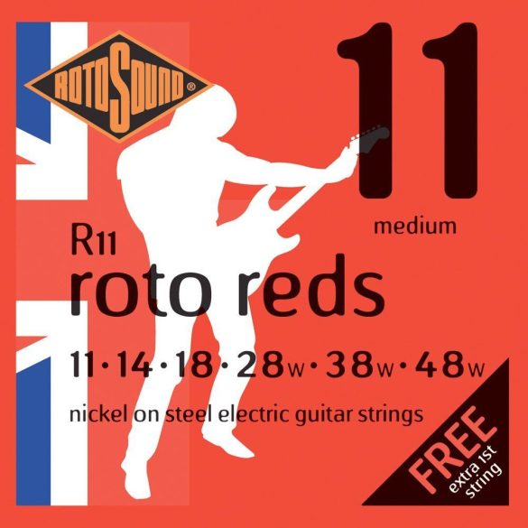 Rotosound nikkel elektromos gitár húrkészlet, medium, 11 14 18 28 38 48