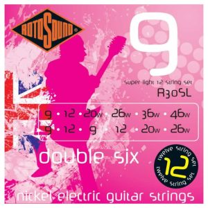 Rotosound R30SL Nikkel 12 húros elektromos gitár húrkészlet, 9 double six