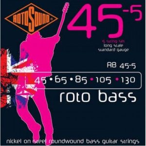 Rotosound RB 45-5 basszusgitár húrkészlet, nikkel, 5 húr, 45 65 85 105 130