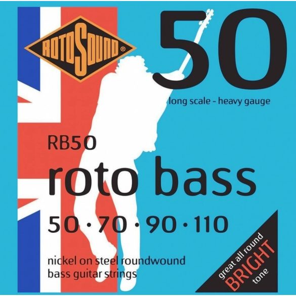 Rotosound RB50 basszusgitár húrkészlet, nikkel, 50 70 90 110