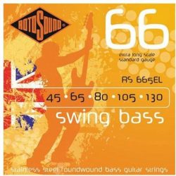   Rotosound RS665EL Basszusgitár húrkészlet, rozsdamentes acél, extra hosszú, 45 65 80 105 130