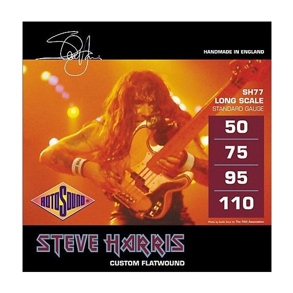 Rotosound SH 77 basszusgitár húrkészlet, Monel, köszörült, Steve Harris, 50-75-95-110