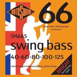   Rotosound SM665 basszusgitár húrkészlet, rozsdamentes acél, 5 húr, 40 60 80 100 125