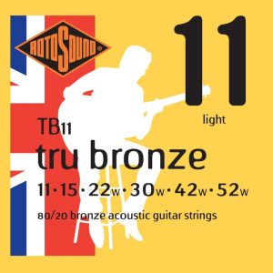 Rotosound TB11 Akusztikus gitár húrkészlet, 80/20 bronz, 11 15 22 30 42 52