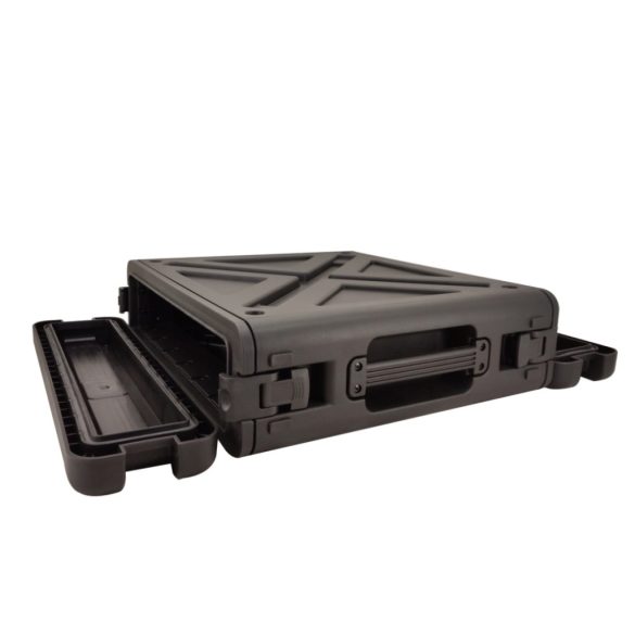 ROBUST R2UE P450 – 2U magas, 450 mm mély, ütés-, por és vízálló, polipropilén műanyag rack, IP65