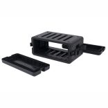 ROBUST R4UE P300 – 4U magas, 300 mm mély, ütés-, por és vízálló, polipropilén műanyag rack, IP65