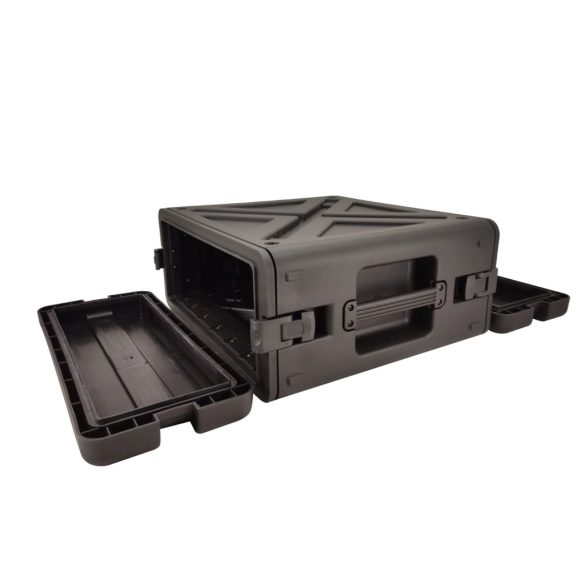 ROBUST R4UE P450 – 4U magas, 450 mm mély, ütés-, por és vízálló, polipropilén műanyag rack, IP65