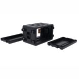 ROBUST R6UE P300 – 6U magas, 300 mm mély, ütés-, por és vízálló, polipropilén műanyag rack, IP65
