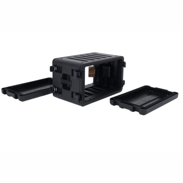 ROBUST R6UE P300 – 6U magas, 300 mm mély, ütés-, por és vízálló, polipropilén műanyag rack, IP65