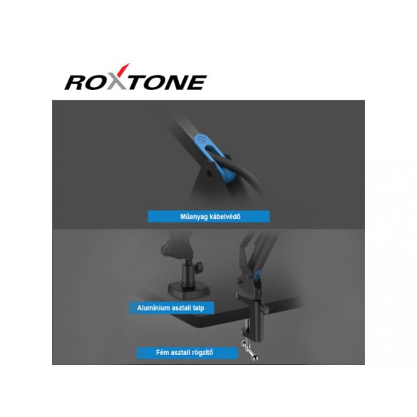 Roxtone PMS210KIT Asztali mikrofonállvány, fekete