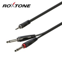   Roxtone RAYC130L6 3,5 Sztereó Jack – 2×6,3 Monó Jack kábel, 6m