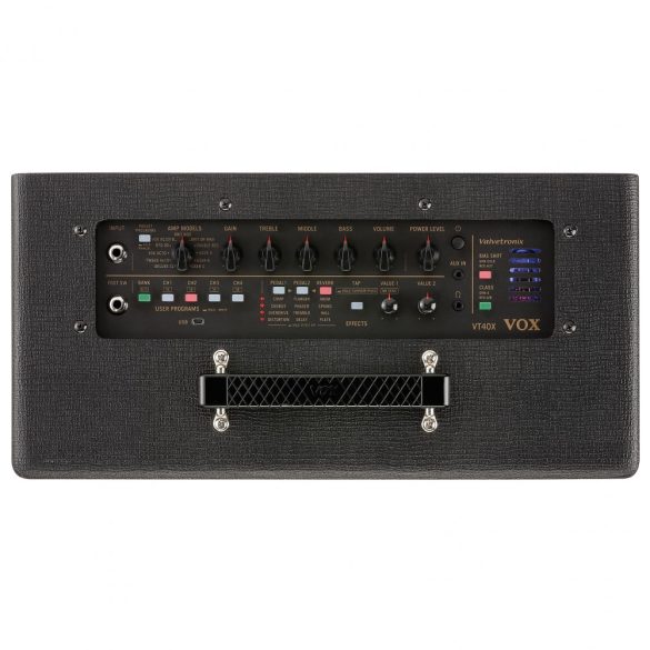 Vox VT40X,VET technológiás modellező gitárerősítő, Valvetronix, 1x10" hangszóró, 40W, USB, ToneRoom